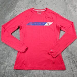 Coolibar Shirt Womens Small Red Pink Devi Long Sleeve Sun Protection Beach Tee